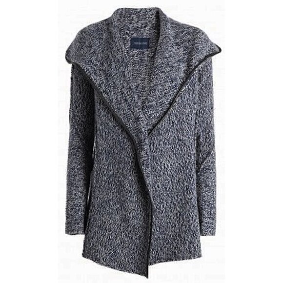 HP!! 🌏🦤🌻 Zadig & Voltaire Daphnee ALN - Alpaca Coatigan Jacket w/Leather Trim - Picture 1 of 11